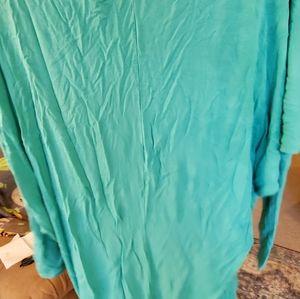 Aqua balloon sleeve top